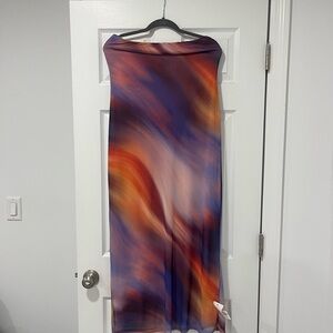 Vibrant Multicolor Strapless Dress